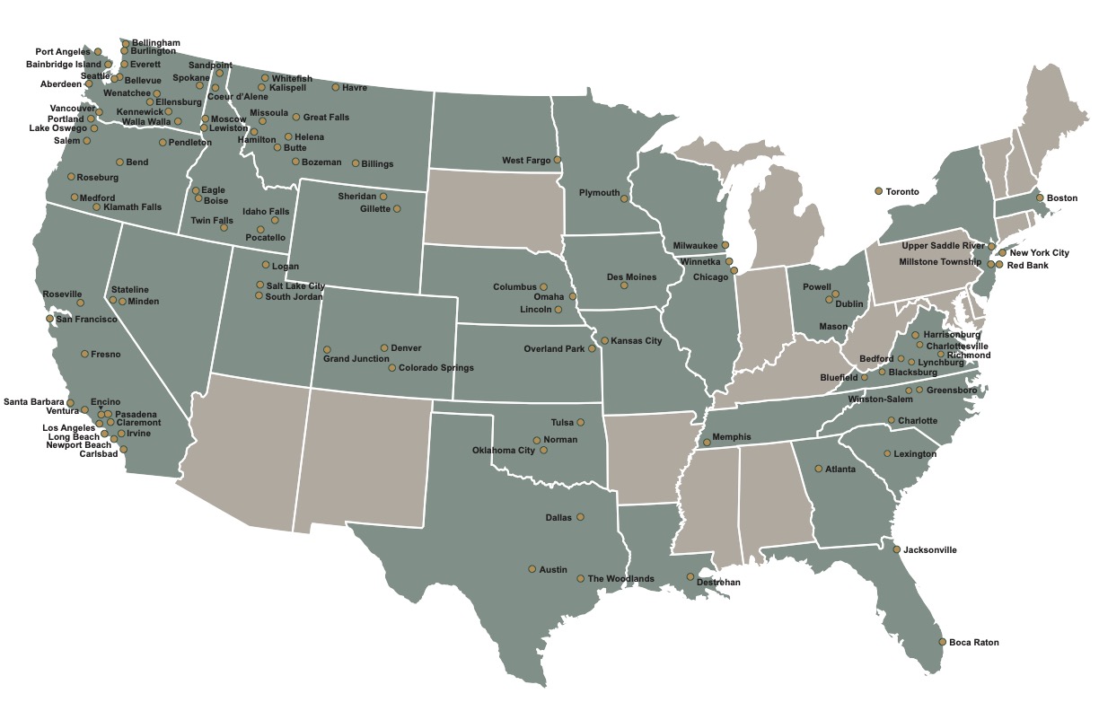 DA Davidson & Co locations in the USA